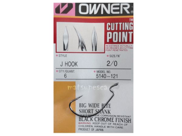 Anzol Worm J Hook 5140 2/0 - Owner