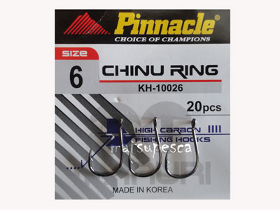 Anzol Chinu Ring Black KH10026 Tam. 06 - Pinnacle