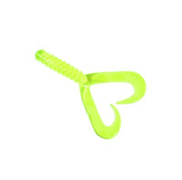 Isca Artificial Twin Tail grub 4" Chartreuse 019 4FTT - Action Plastic